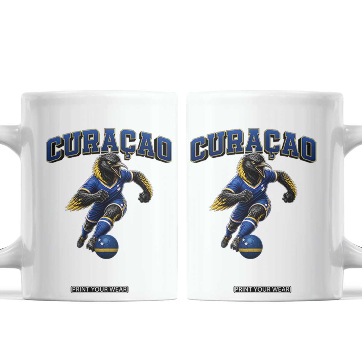 Funny Curacao Bird Soccer Lover Coffee Mug Caribbean Island Gift TS12 White Print Your Wear