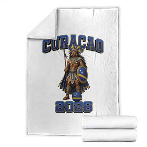 Curacao Warrior Football Fan Throw Blanket Proud Island Game Day Gift TS12 White Print Your Wear