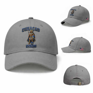 Curacao Warrior Football Fan Baseball Cap Proud Island Game Day Gift TS12 Baseball Cap Universal Fit Sport Gray Print Your Wear