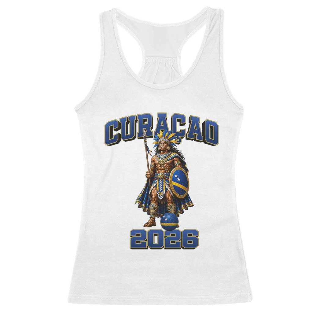Curacao Warrior Football Fan Racerback Tank Top Proud Island Game Day Gift TS12 White Print Your Wear