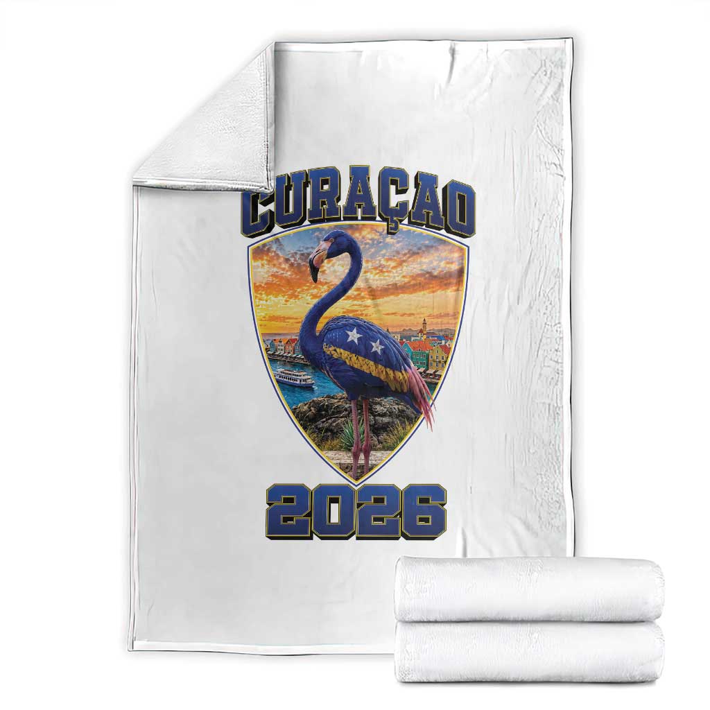 Funny Curacao Flamingo Soccer Lover Throw Blanket Caribbean Island Gift TS12 White Print Your Wear