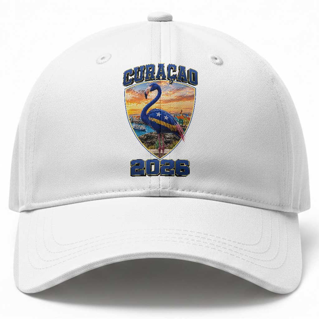 Funny Curacao Flamingo Soccer Lover Baseball Cap Caribbean Island Gift TS12 Print Your Wear