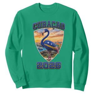 Funny Curacao Flamingo Soccer Lover Sweatshirt Caribbean Island Gift TS12 Irish Green Print Your Wear