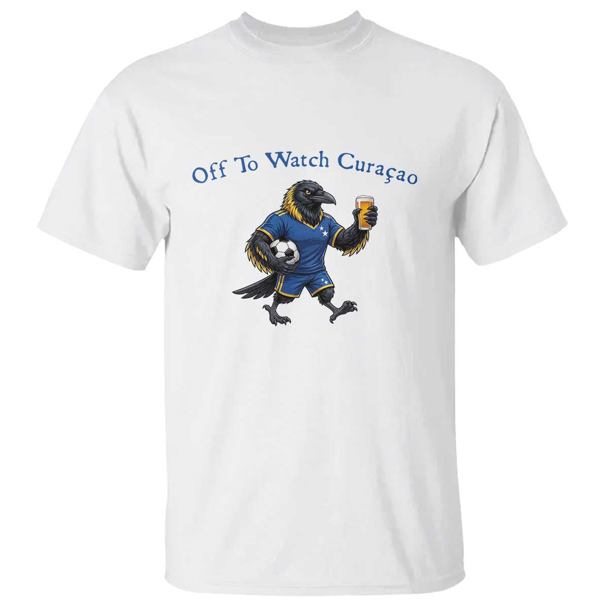 Funny Curacao Bird Soccer Fan Gift T Shirt Off To Watch Curaçao TS12 White Print Your Wear