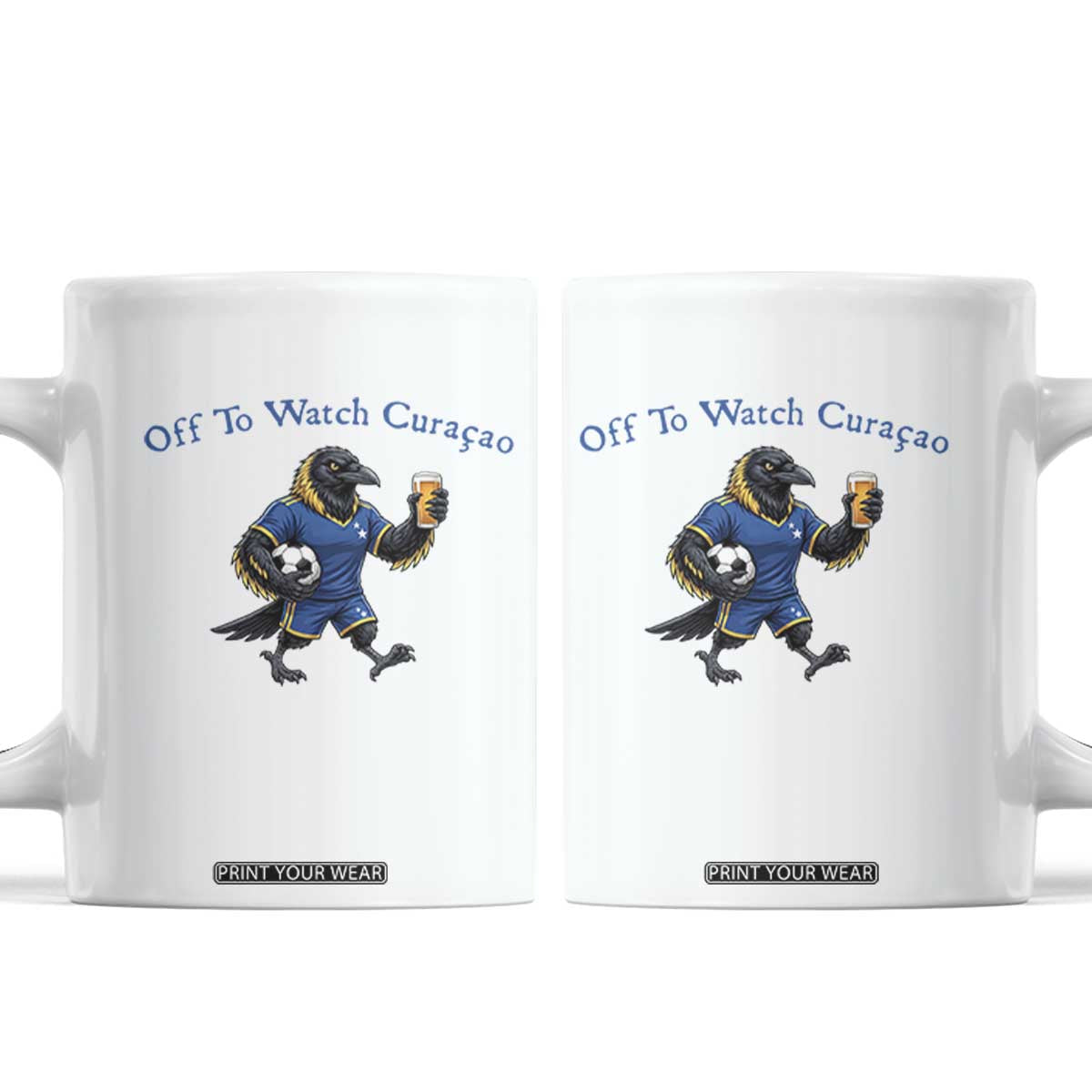Funny Curacao Bird Soccer Fan Gift Coffee Mug Off To Watch Curaçao TS12 White Print Your Wear