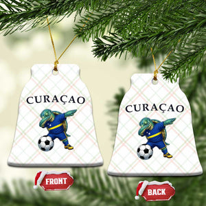 Funny Dabbing Sea Turtle Curaçao Soccer Fan Ceramic Ornament Caribbean Pride Graphic TS12 Print Your Wear