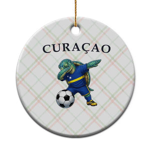 Funny Dabbing Sea Turtle Curaçao Soccer Fan Ceramic Ornament Caribbean Pride Graphic TS12 1pc Christmas Plaid Print Your Wear