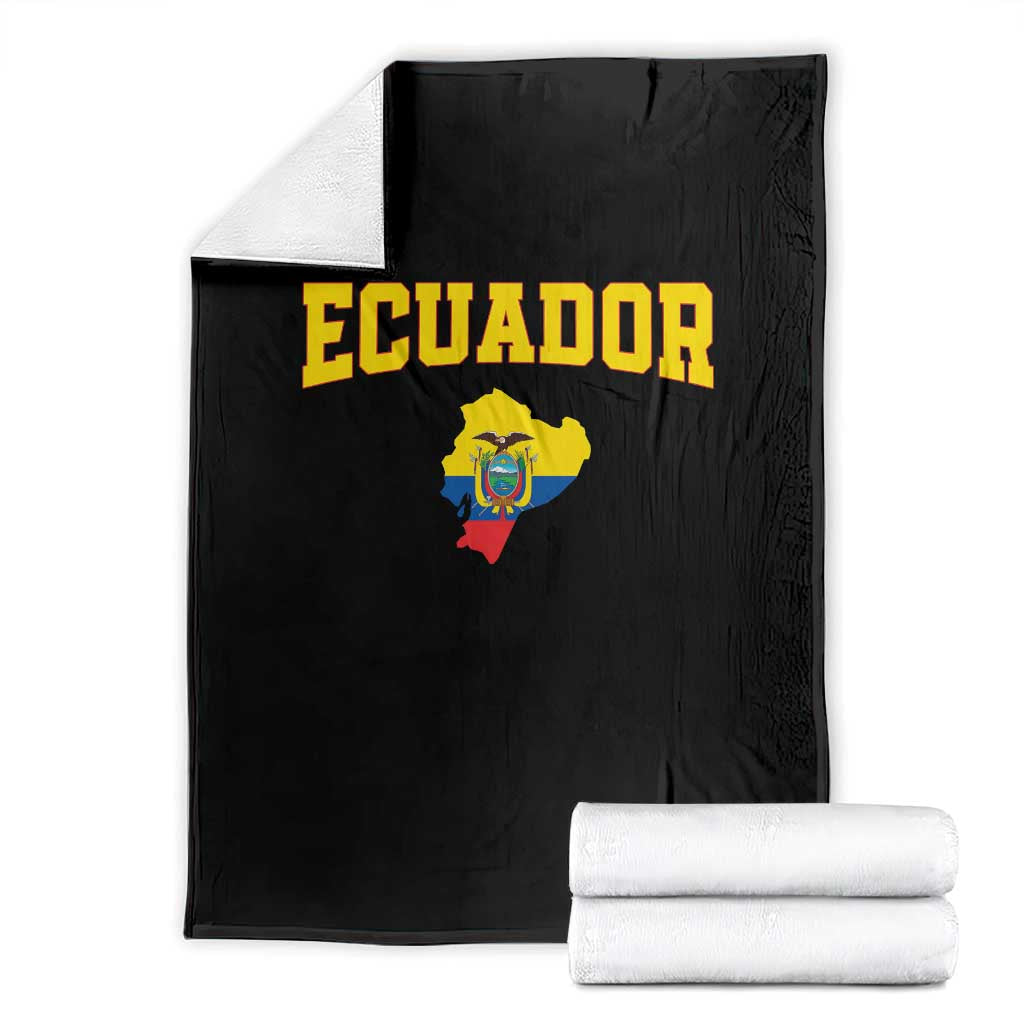 Proud Ecuadorian Map Throw Blanket Ecuador Roots Heritage Pride TS12 Black Print Your Wear