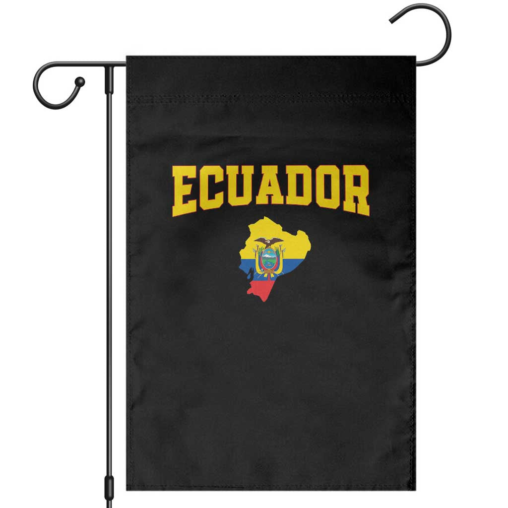 Proud Ecuadorian Map Garden Flag Ecuador Roots Heritage Pride TS12 Black Print Your Wear