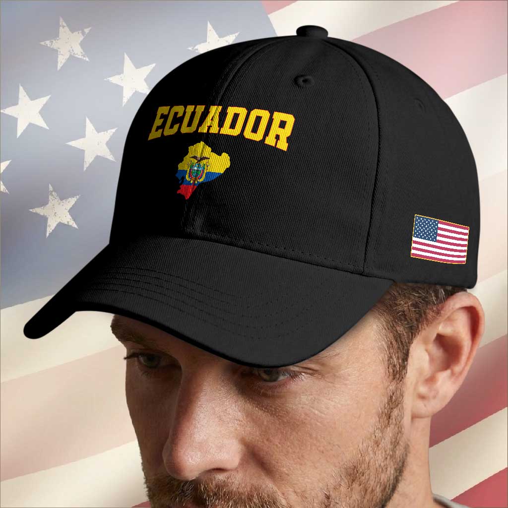 Proud Ecuadorian Map Baseball Cap Ecuador Roots Heritage Pride TS12 Print Your Wear