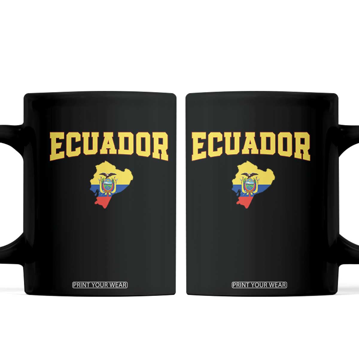 Proud Ecuadorian Map Coffee Mug Ecuador Roots Heritage Pride TS12 Black Print Your Wear