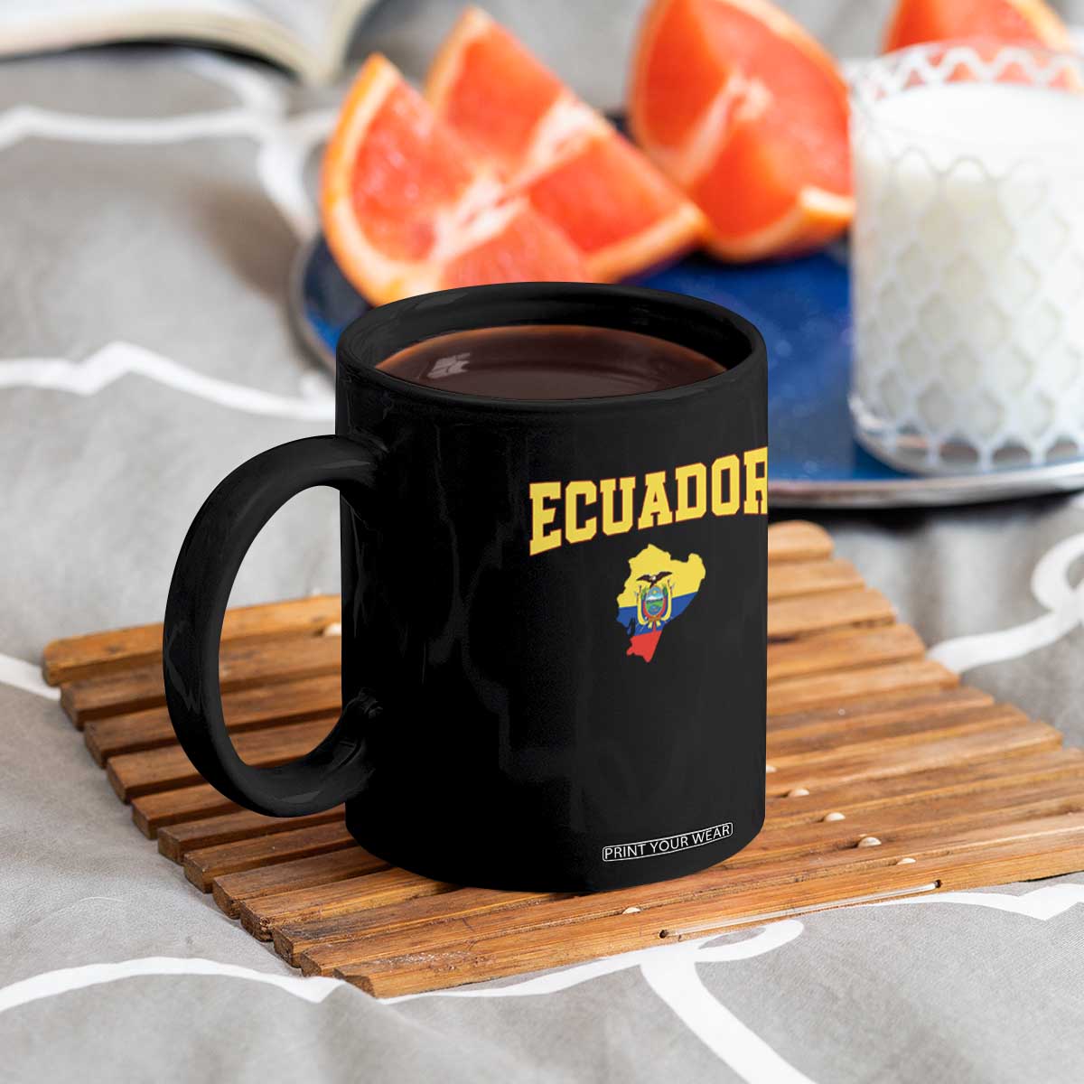 Proud Ecuadorian Map Coffee Mug Ecuador Roots Heritage Pride TS12 Print Your Wear