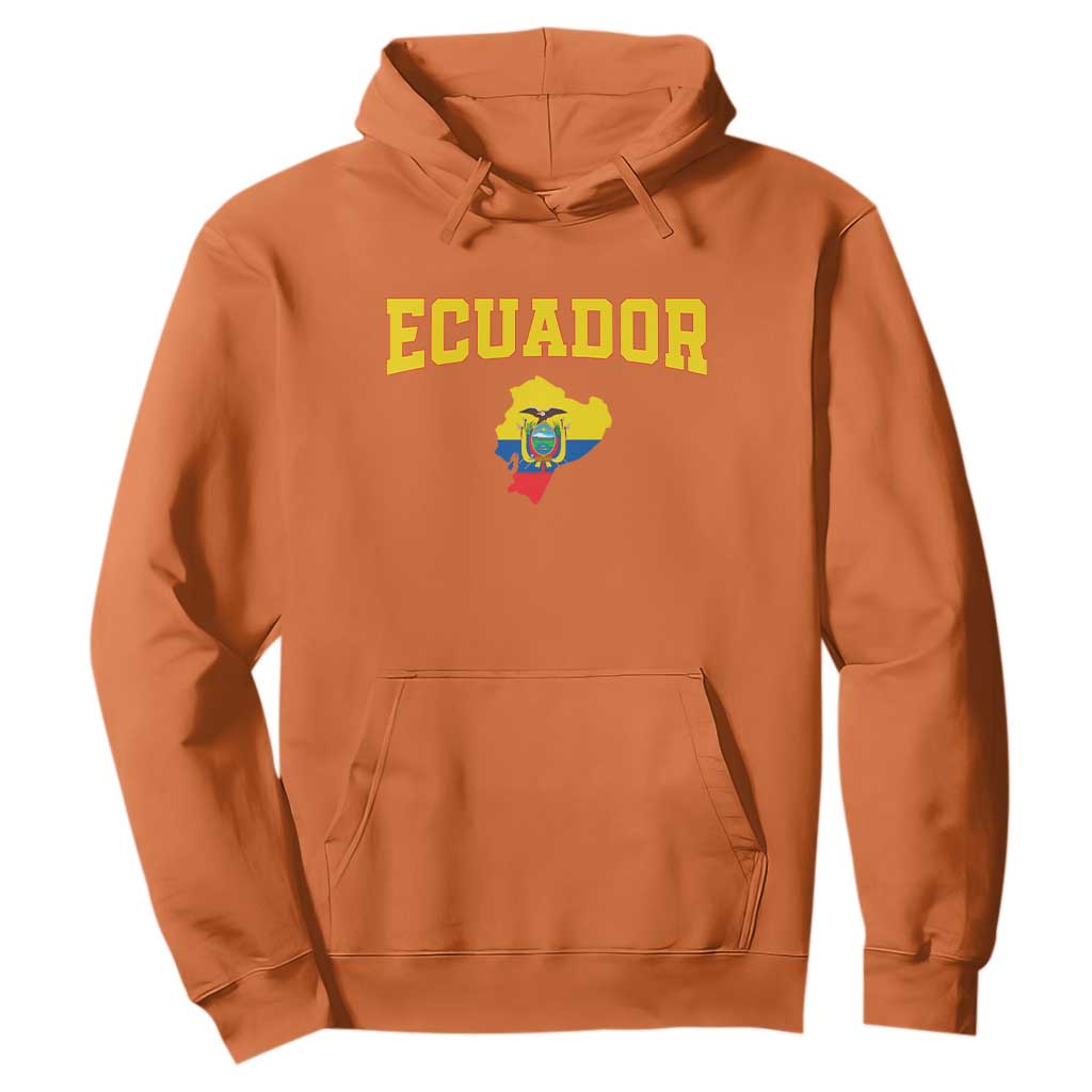 Proud Ecuadorian Map Hoodie Ecuador Roots Heritage Pride TS12 Orange Print Your Wear