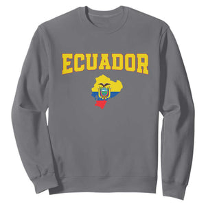 Proud Ecuadorian Map Sweatshirt Ecuador Roots Heritage Pride TS12 Charcoal Print Your Wear