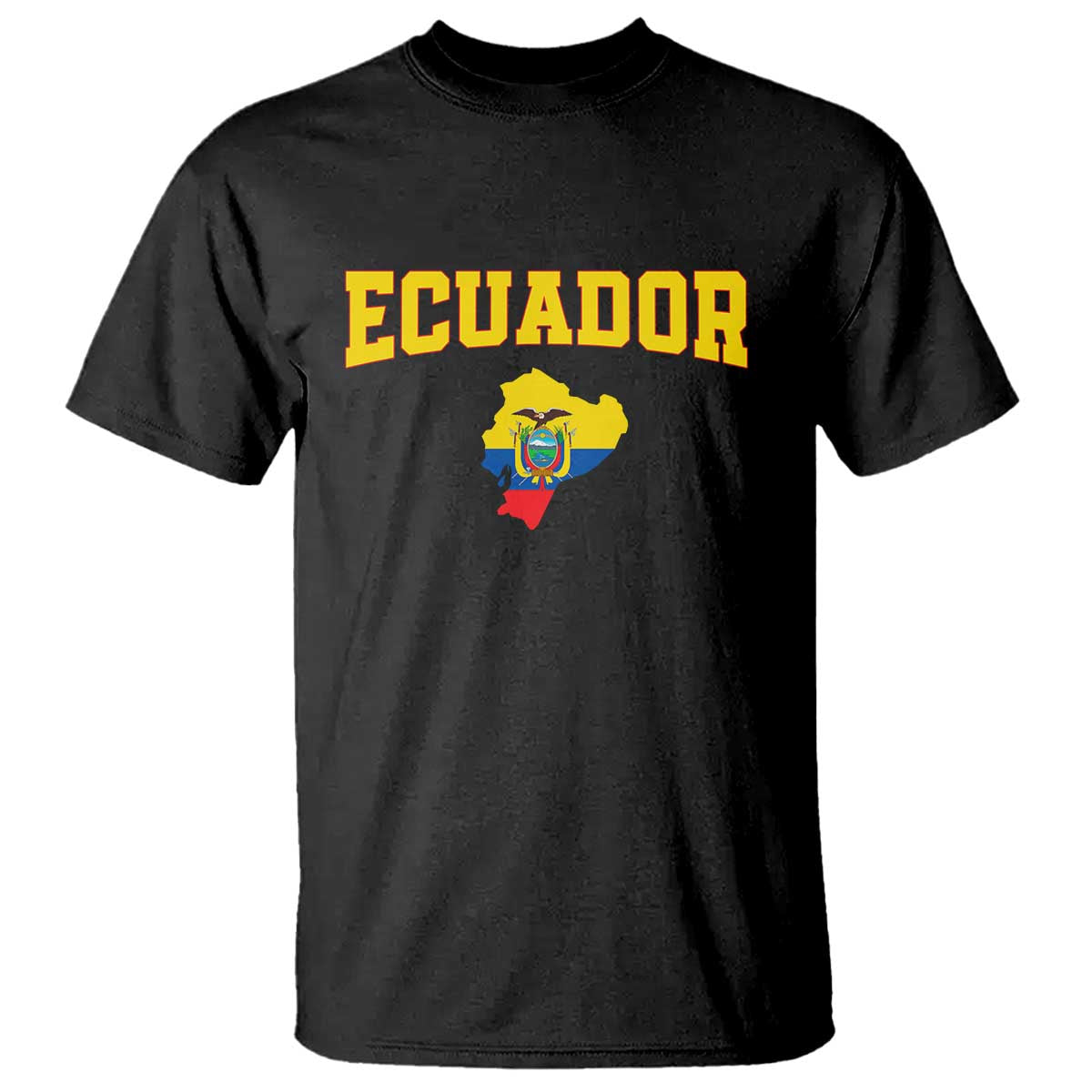 Proud Ecuadorian Map T Shirt Ecuador Roots Heritage Pride TS12 Black Print Your Wear