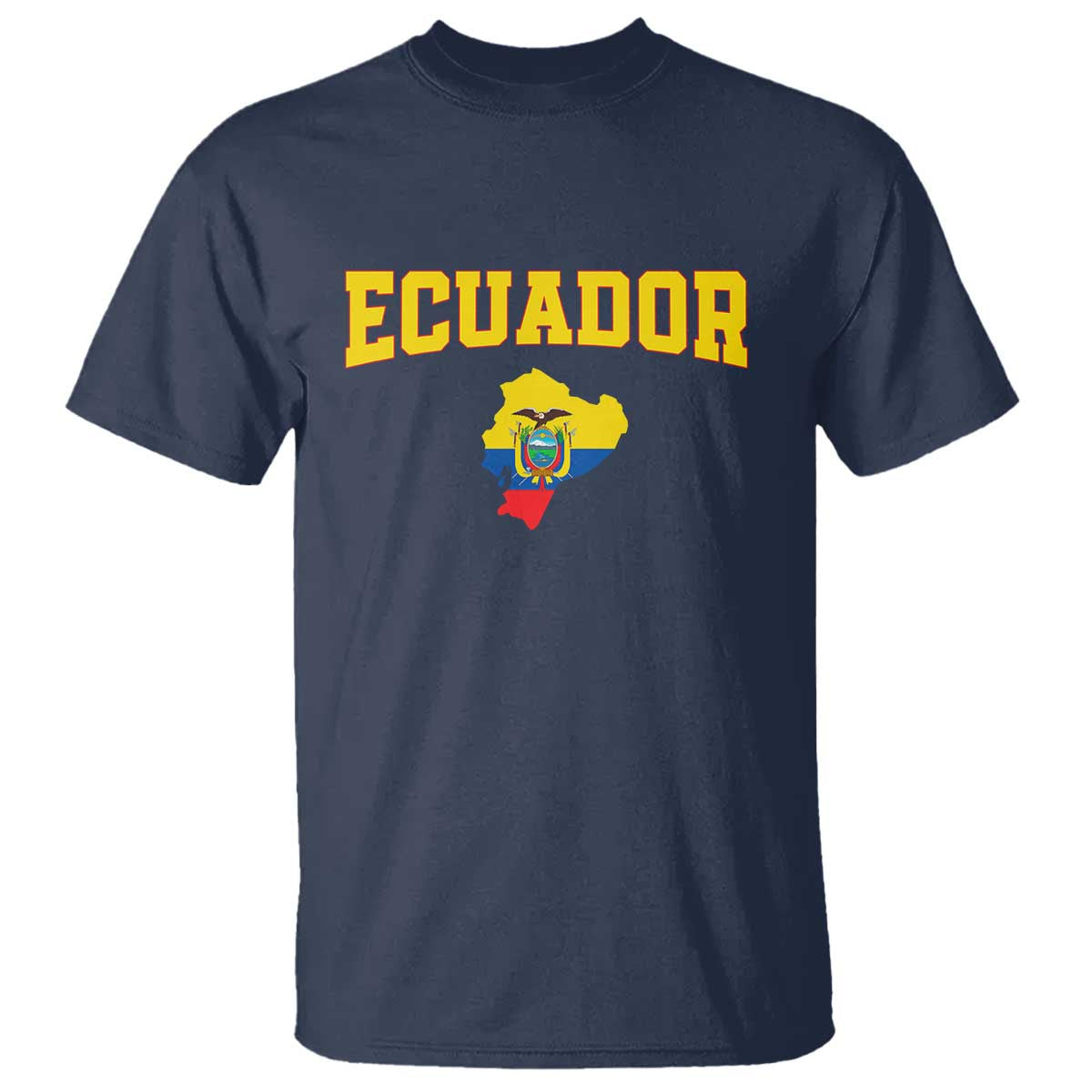 Proud Ecuadorian Map T Shirt Ecuador Roots Heritage Pride TS12 Navy Print Your Wear