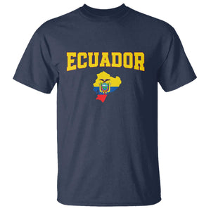 Proud Ecuadorian Map T Shirt Ecuador Roots Heritage Pride TS12 Navy Print Your Wear