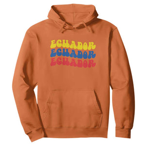 Retro Groovy Ecuador Hoodie Proud Ecuadorian Heritage TS12 Orange Print Your Wear