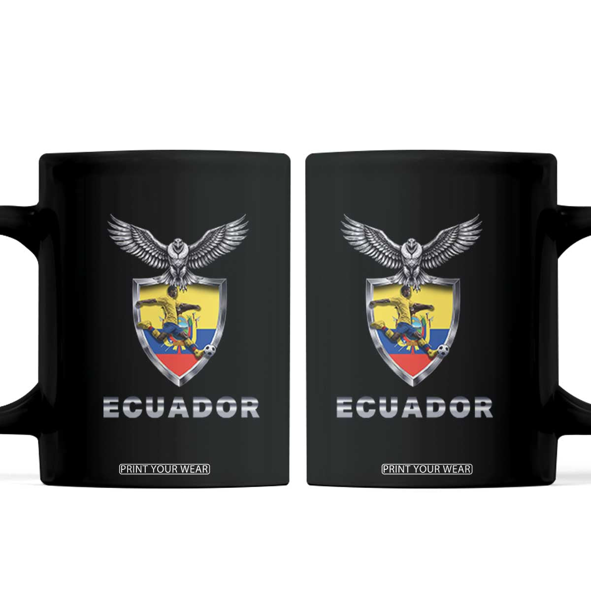 Ecuador Soccer Lover Coffee Mug Proud Ecuadorian Game Day Gift TS12 Black Print Your Wear