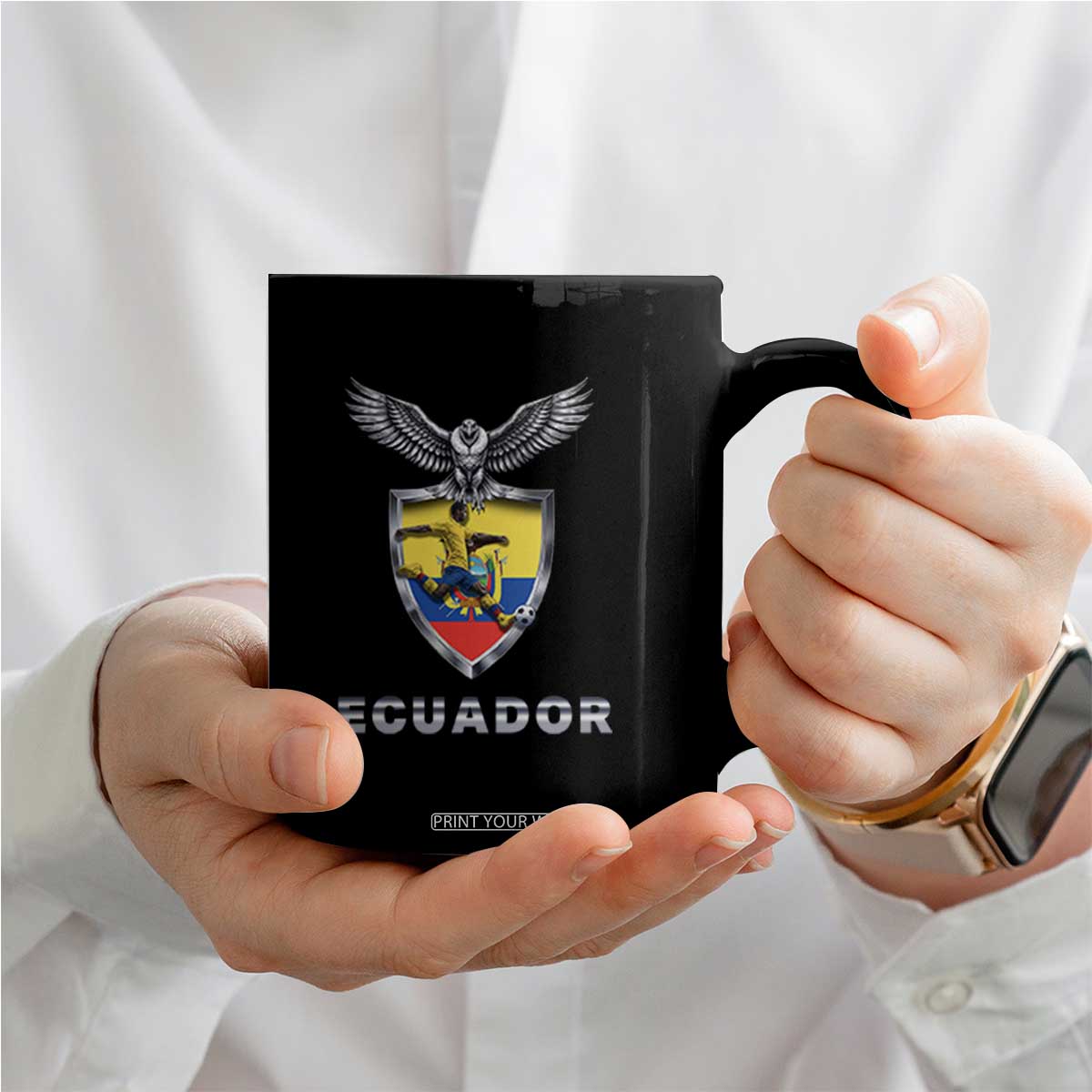 Ecuador Soccer Lover Coffee Mug Proud Ecuadorian Game Day Gift TS12 Print Your Wear