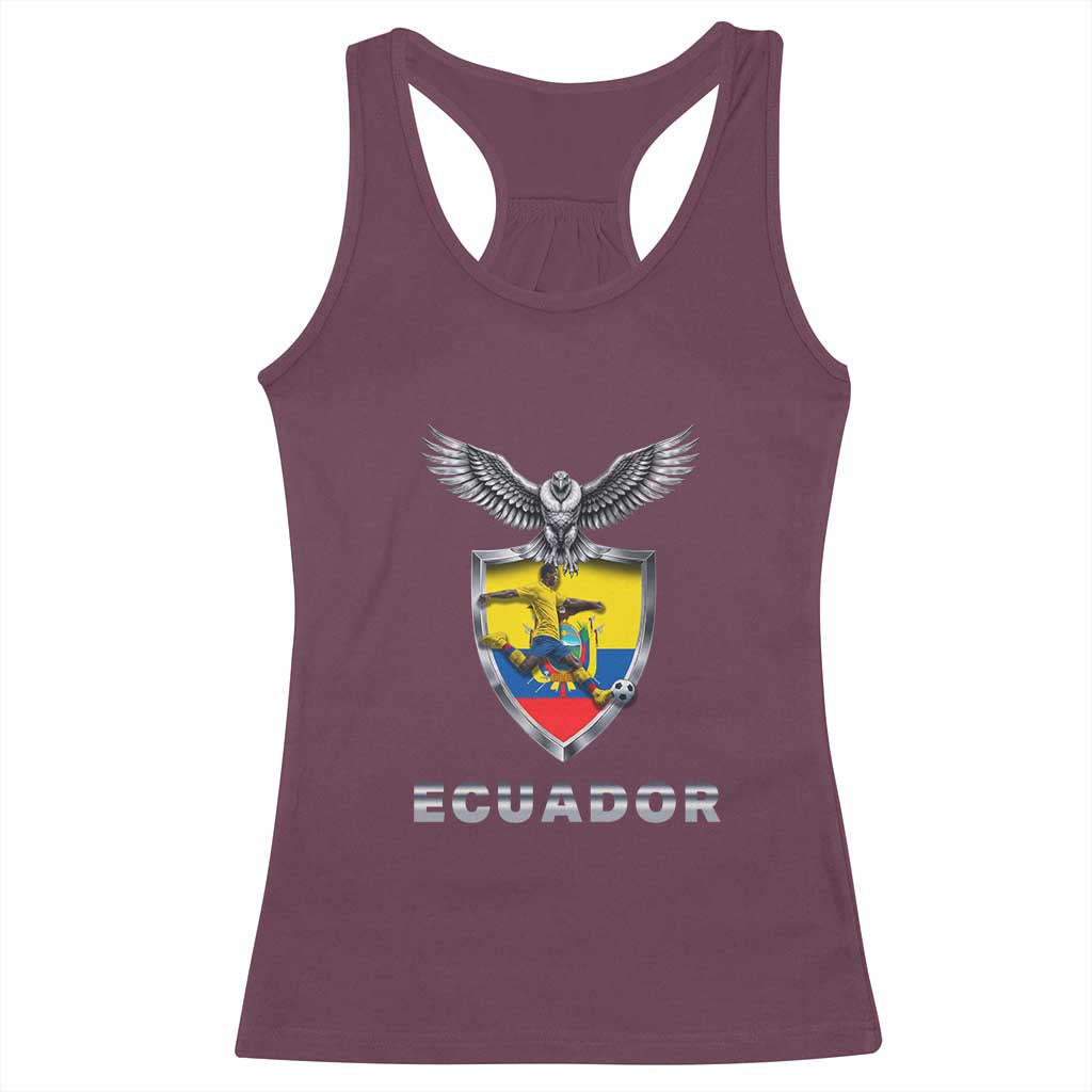 Ecuador Soccer Lover Racerback Tank Top Proud Ecuadorian Game Day Gift TS12 Maroon Print Your Wear