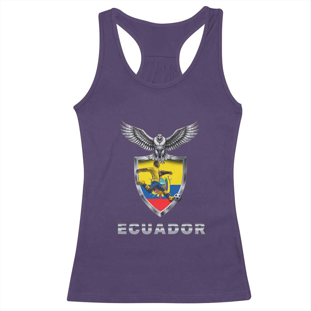Ecuador Soccer Lover Racerback Tank Top Proud Ecuadorian Game Day Gift TS12 Purple Print Your Wear