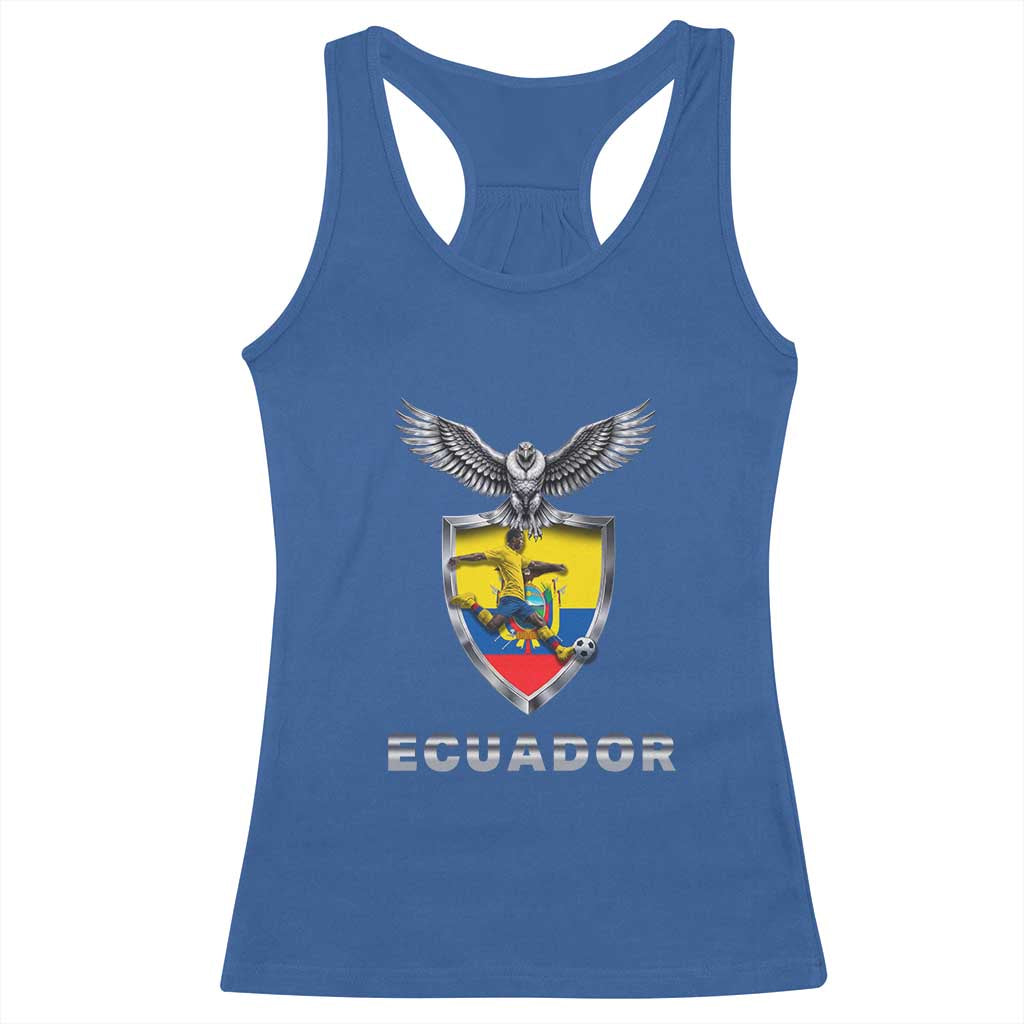 Ecuador Soccer Lover Racerback Tank Top Proud Ecuadorian Game Day Gift TS12 Royal Blue Print Your Wear