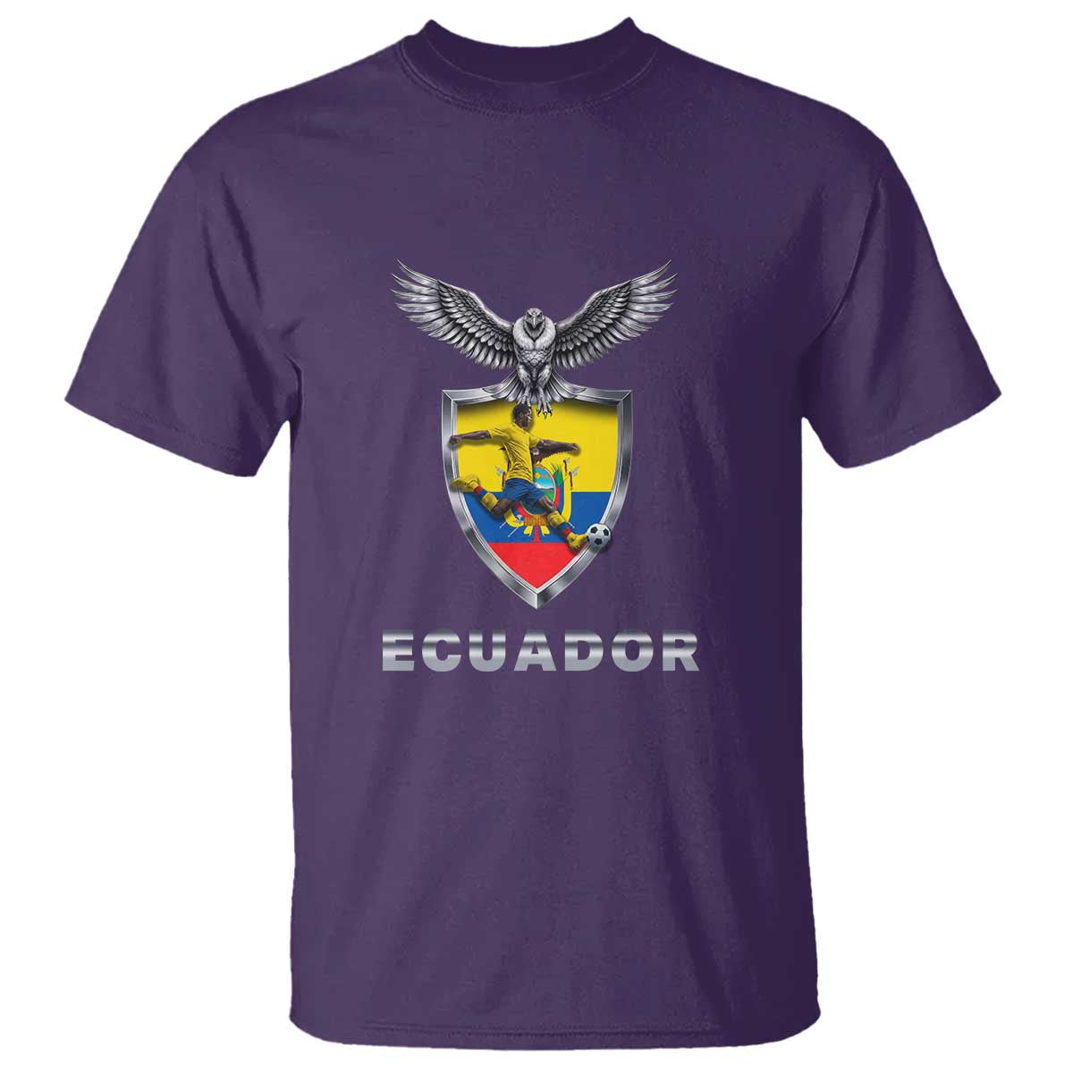 Ecuador Soccer Lover T Shirt Proud Ecuadorian Game Day Gift TS12 Purple Print Your Wear