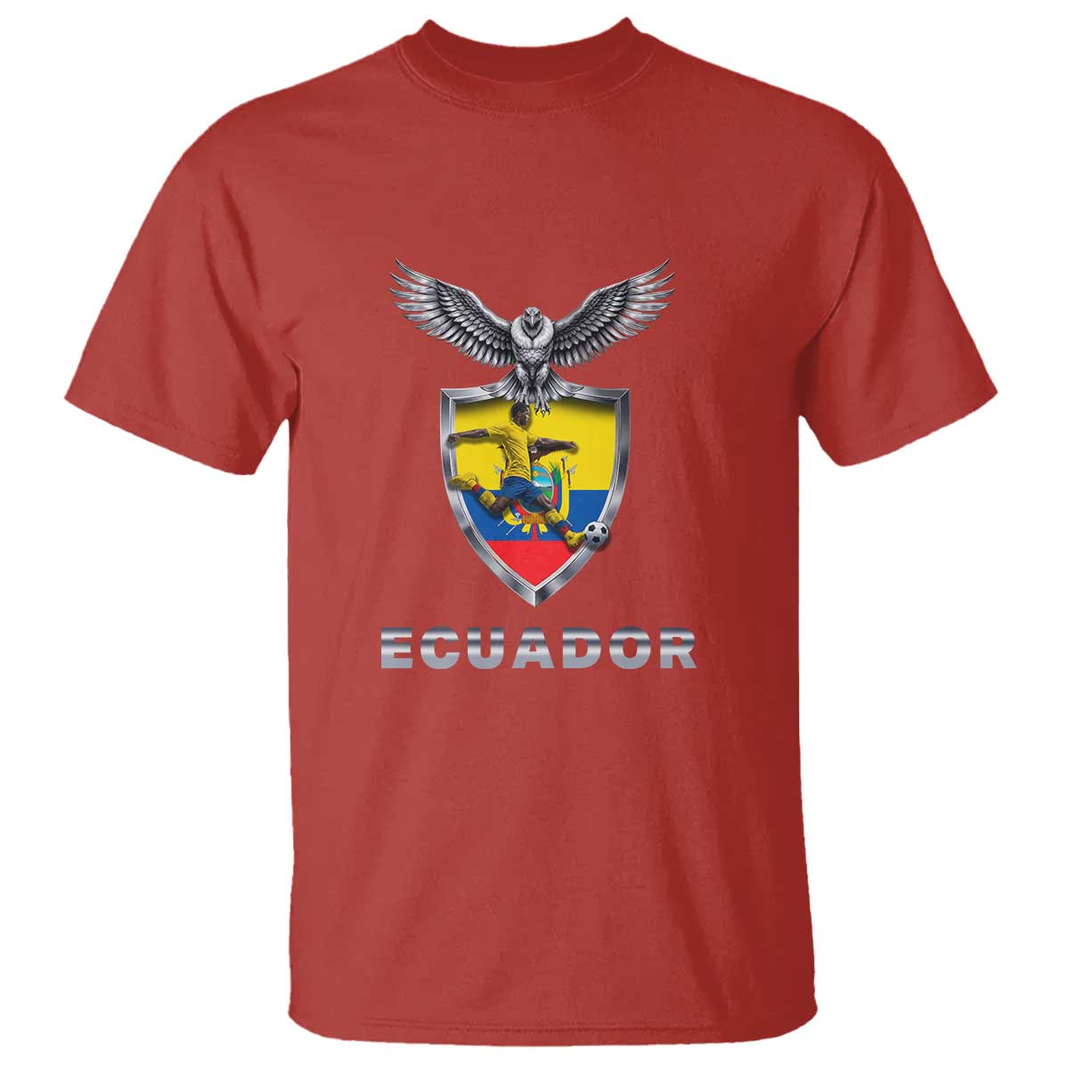 Ecuador Soccer Lover T Shirt Proud Ecuadorian Game Day Gift TS12 Red Print Your Wear