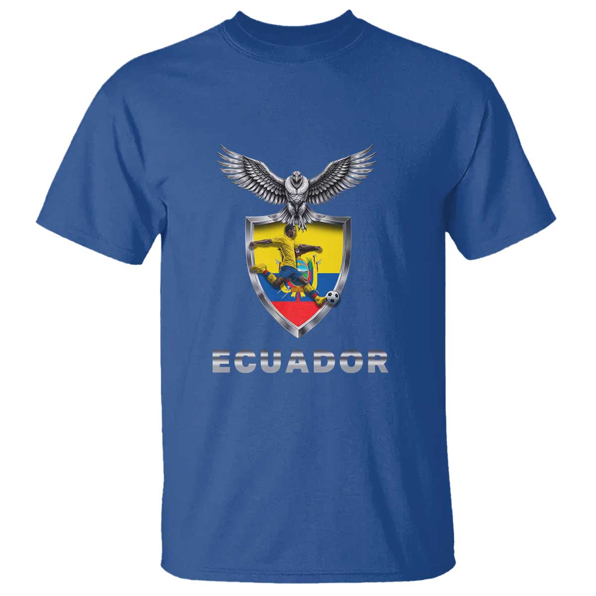 Ecuador Soccer Lover T Shirt Proud Ecuadorian Game Day Gift TS12 Royal Blue Print Your Wear