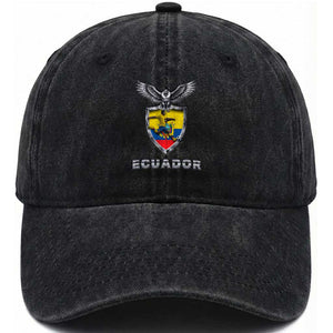 Ecuador Soccer Lover Washed Cotton Baseball Cap Proud Ecuadorian Game Day Gift TS12 Print Your Wear