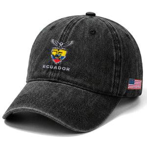 Ecuador Soccer Lover Washed Cotton Baseball Cap Proud Ecuadorian Game Day Gift TS12 Print Your Wear