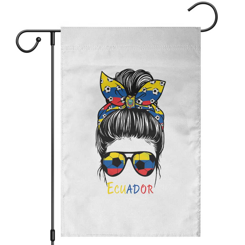 Ecuador Soccer Garden Flag Chica Ecuatoriana Pride Game Day Gift TS12 White Print Your Wear