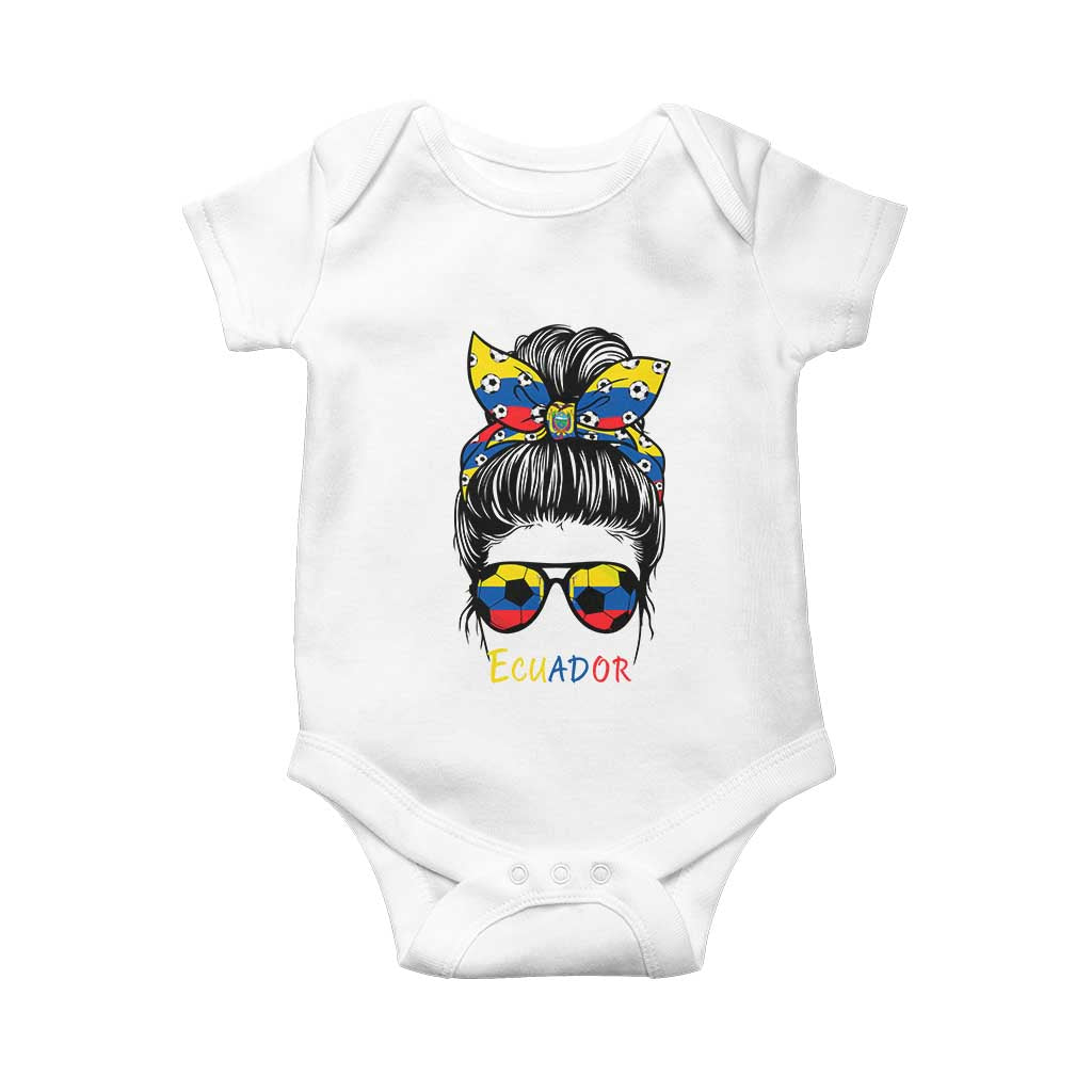 Ecuador Soccer Baby Onesie Chica Ecuatoriana Pride Game Day Gift TS12 White Print Your Wear