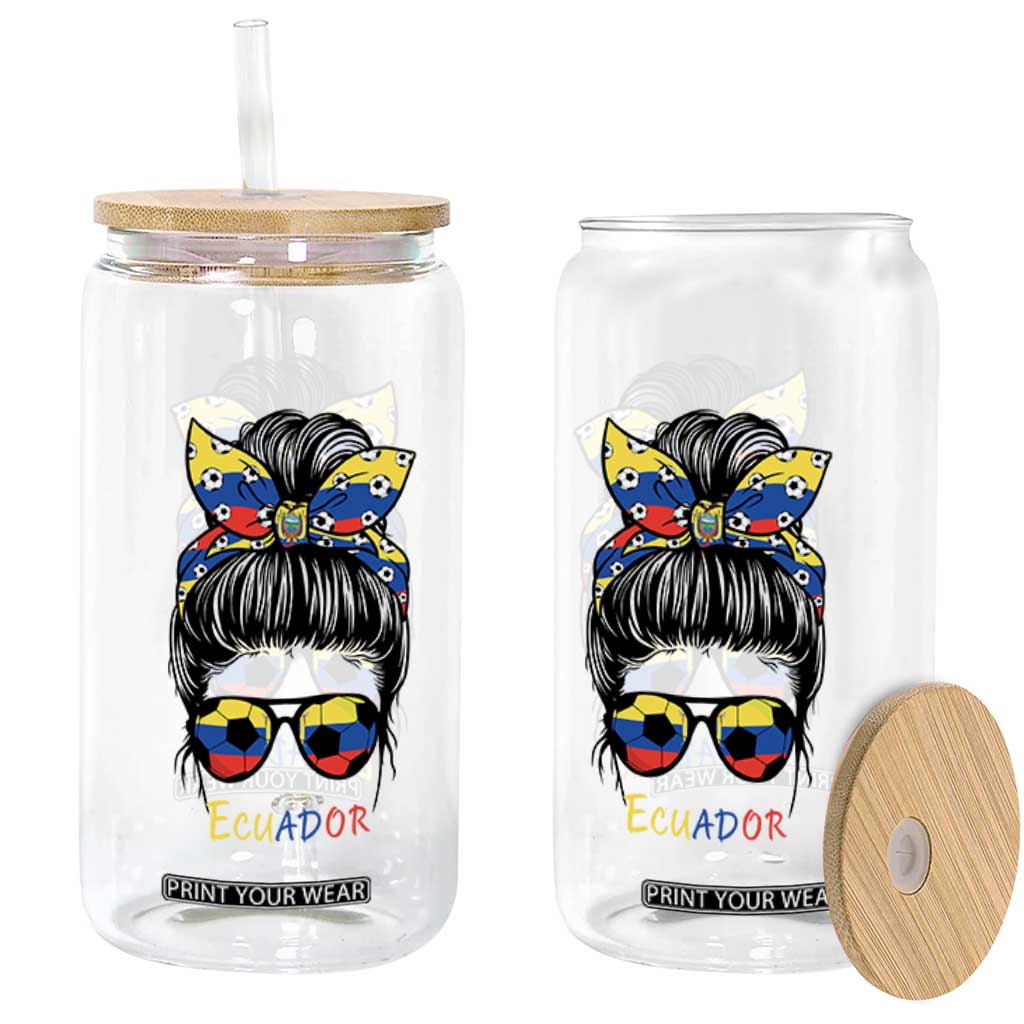 Ecuador Soccer Glass Can Chica Ecuatoriana Pride Game Day Gift TS12 Print Your Wear