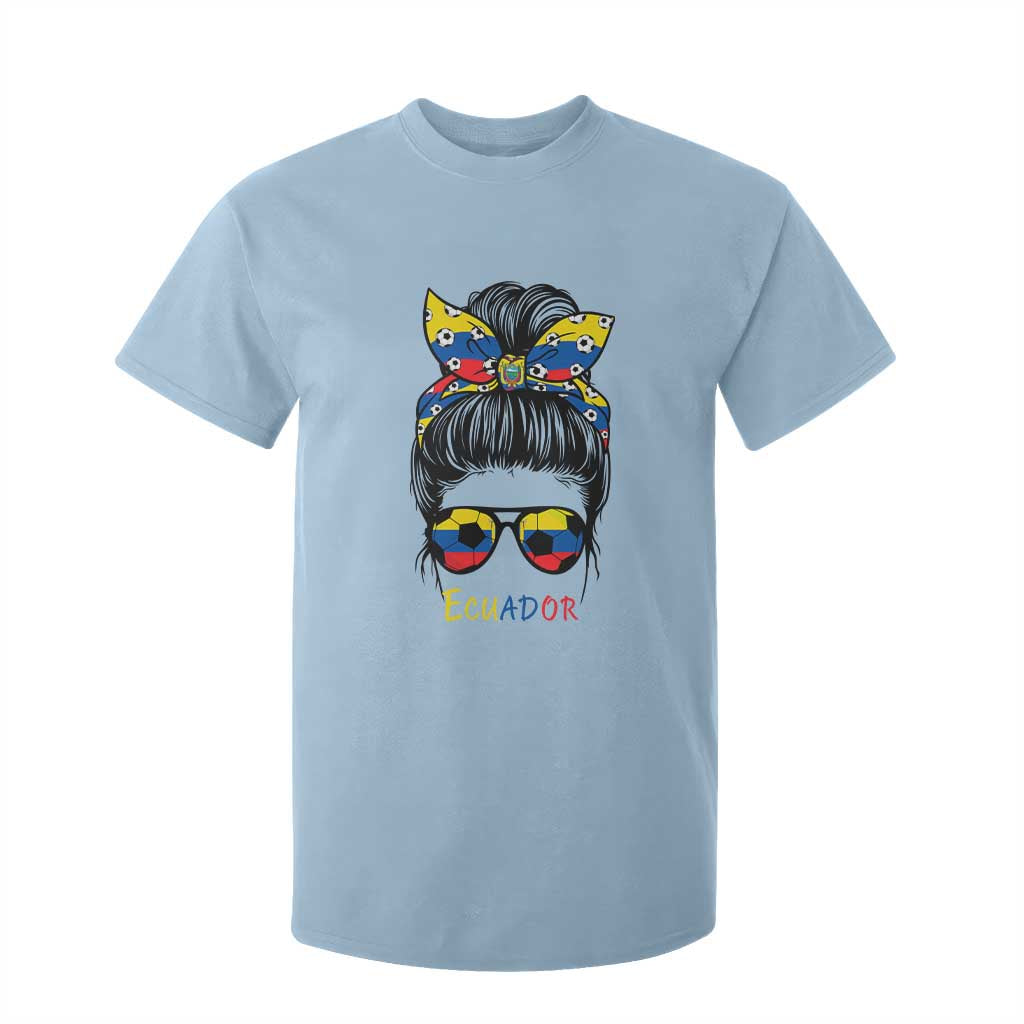 Ecuador Soccer T Shirt For Kid Chica Ecuatoriana Pride Game Day Gift TS12 Light Blue Print Your Wear