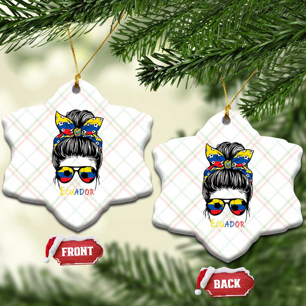 Ecuador Soccer Ceramic Ornament Chica Ecuatoriana Pride Game Day Gift TS12 Print Your Wear