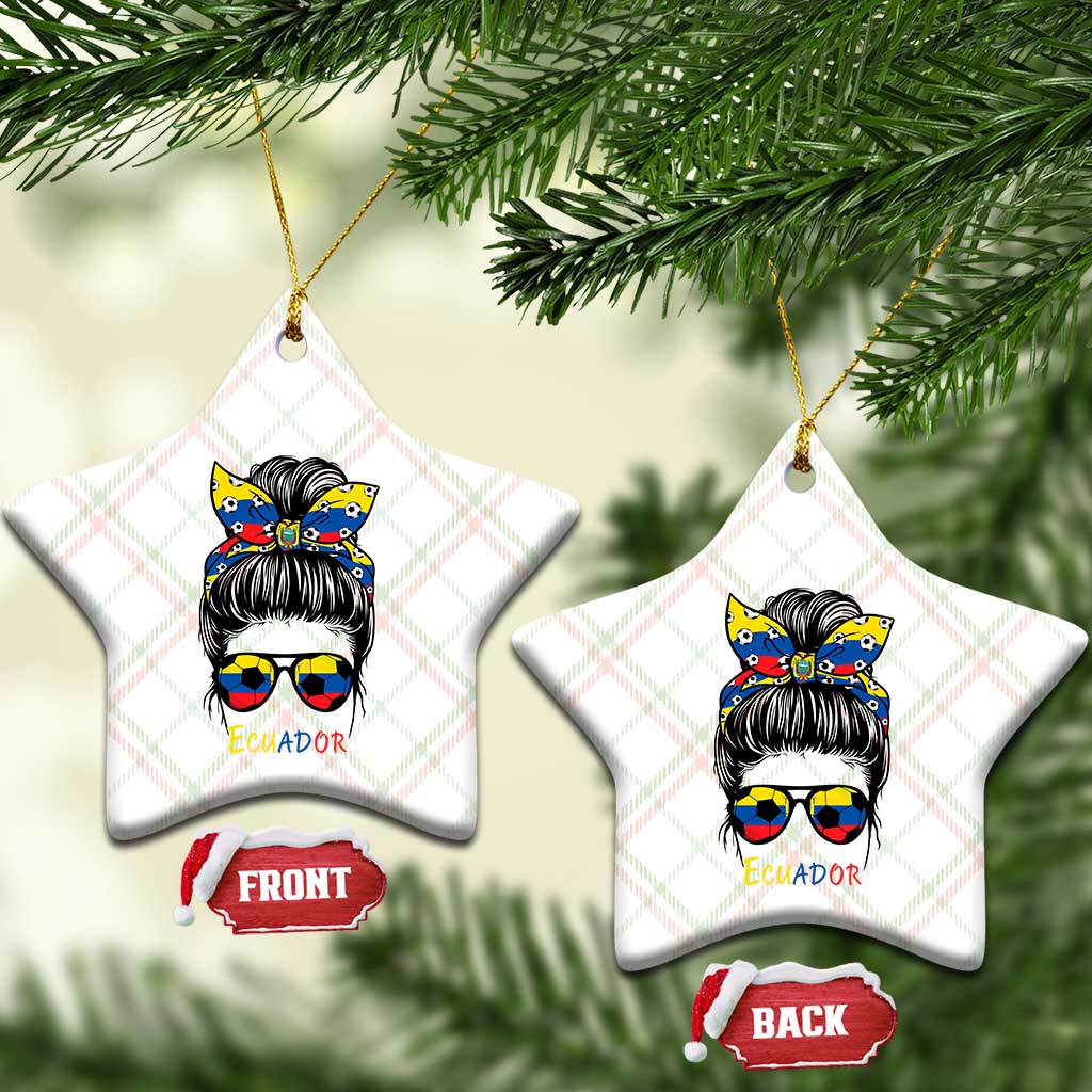 Ecuador Soccer Ceramic Ornament Chica Ecuatoriana Pride Game Day Gift TS12 Print Your Wear