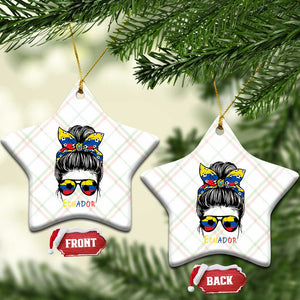 Ecuador Soccer Ceramic Ornament Chica Ecuatoriana Pride Game Day Gift TS12 Print Your Wear