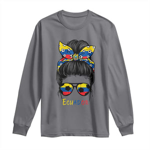 Ecuador Soccer Long Sleeve Shirt Chica Ecuatoriana Pride Game Day Gift TS12 Charcoal Print Your Wear