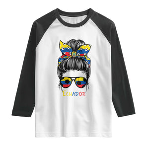 Ecuador Soccer Raglan Shirt Chica Ecuatoriana Pride Game Day Gift TS12 White Black Print Your Wear