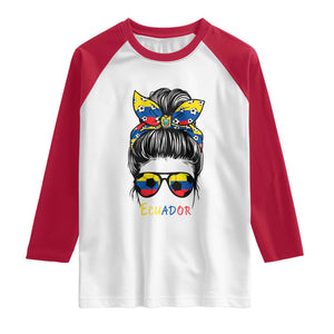 Ecuador Soccer Raglan Shirt Chica Ecuatoriana Pride Game Day Gift TS12 White Red Print Your Wear