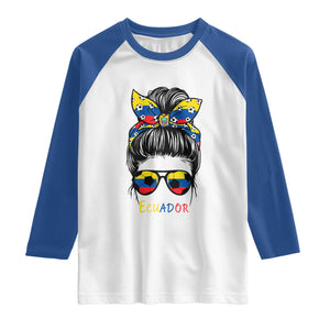 Ecuador Soccer Raglan Shirt Chica Ecuatoriana Pride Game Day Gift TS12 White Royal Print Your Wear