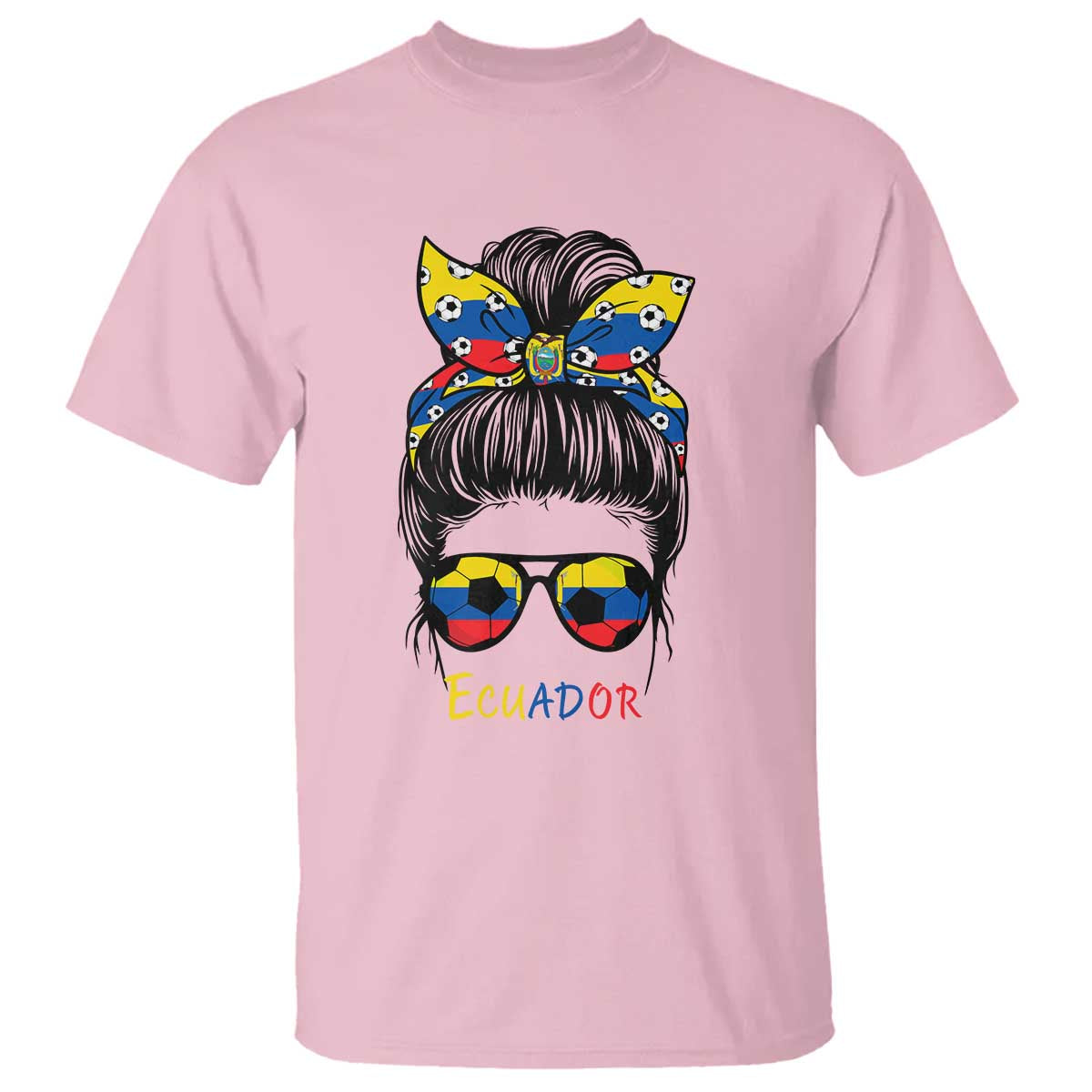 Ecuador Soccer T Shirt Chica Ecuatoriana Pride Game Day Gift TS12 Light Pink Print Your Wear