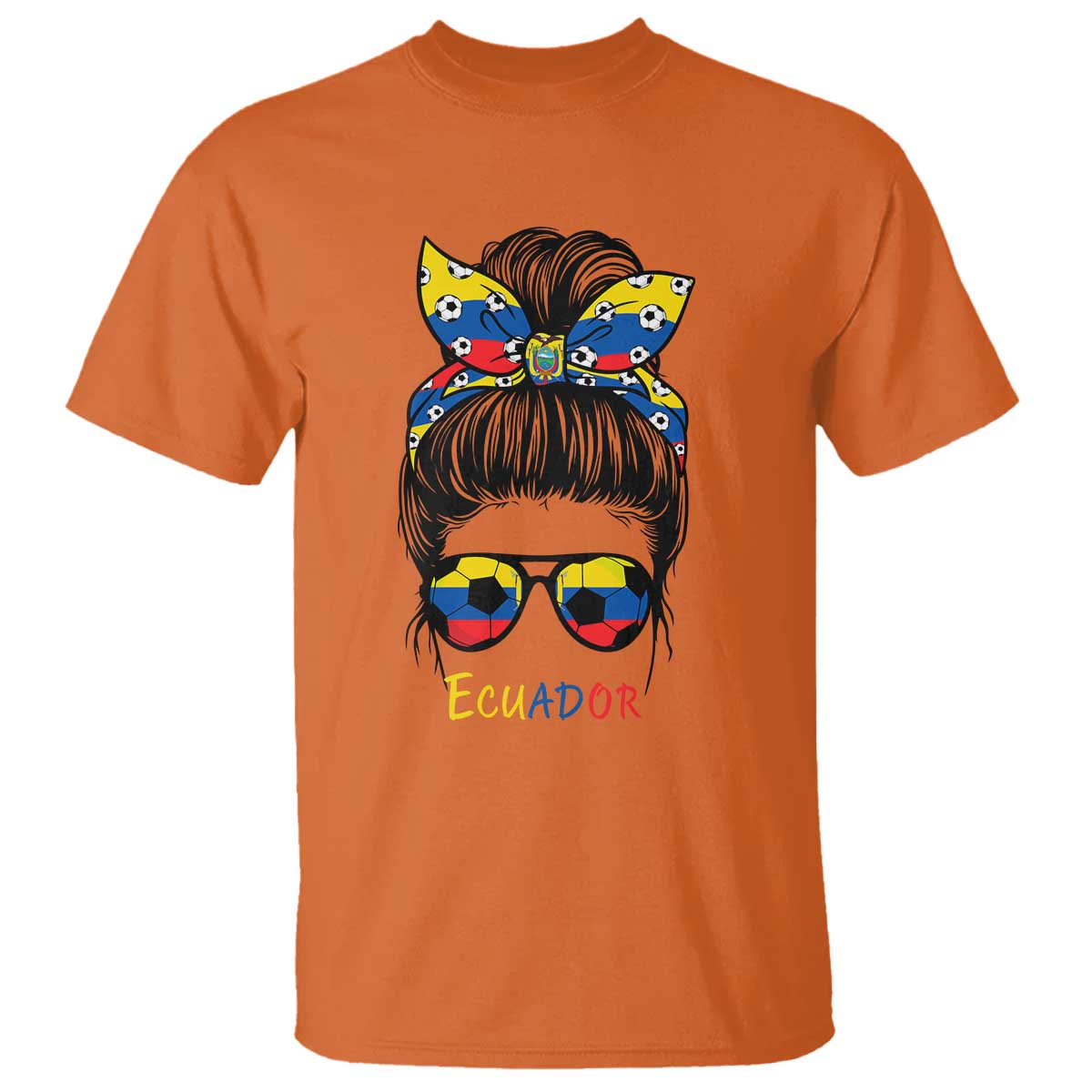 Ecuador Soccer T Shirt Chica Ecuatoriana Pride Game Day Gift TS12 Orange Print Your Wear