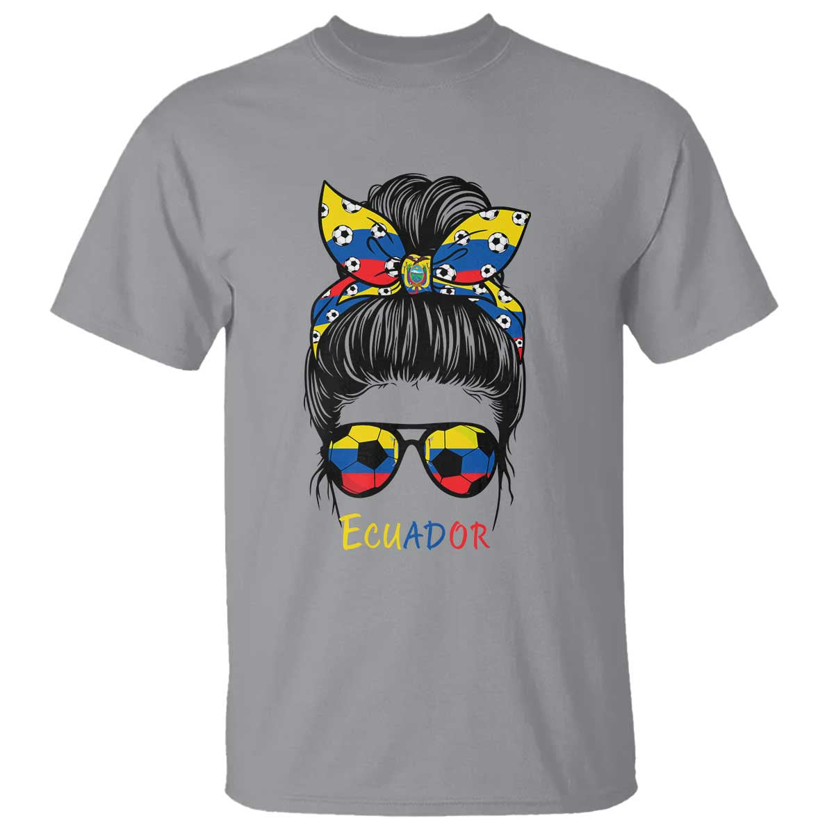 Ecuador Soccer T Shirt Chica Ecuatoriana Pride Game Day Gift TS12 Sport Gray Print Your Wear