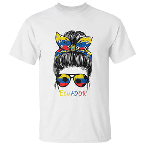 Ecuador Soccer T Shirt Chica Ecuatoriana Pride Game Day Gift TS12 White Print Your Wear