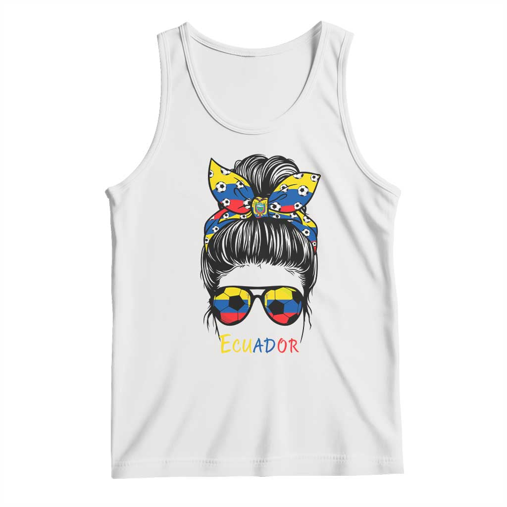 Ecuador Soccer Tank Top Chica Ecuatoriana Pride Game Day Gift TS12 White Print Your Wear