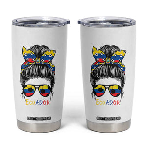 Ecuador Soccer Tumbler Cup Chica Ecuatoriana Pride Game Day Gift TS12 White Print Your Wear