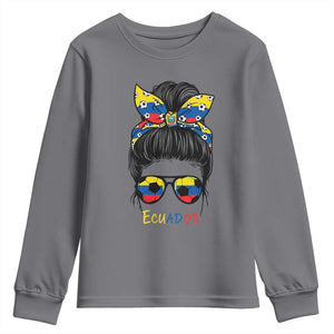 Ecuador Soccer Youth Sweatshirt Chica Ecuatoriana Pride Game Day Gift TS12 Charcoal Print Your Wear
